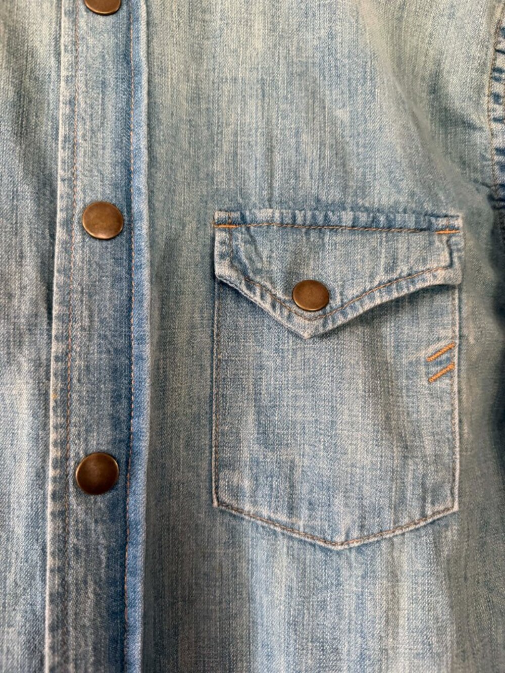 Billy Reid Shoals Denim Shirt L - Picture 3 of 11